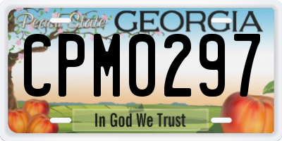GA license plate CPM0297