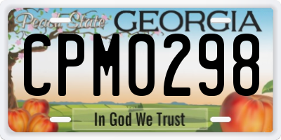 GA license plate CPM0298