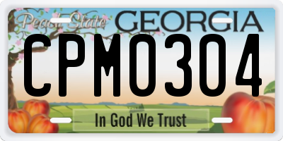 GA license plate CPM0304