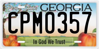 GA license plate CPM0357