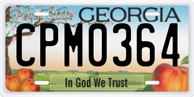 GA license plate CPM0364
