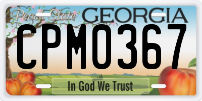 GA license plate CPM0367