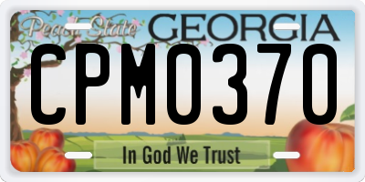 GA license plate CPM0370