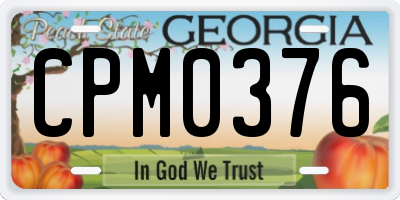 GA license plate CPM0376