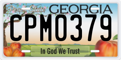 GA license plate CPM0379