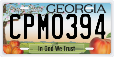 GA license plate CPM0394