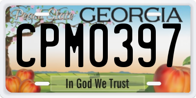 GA license plate CPM0397