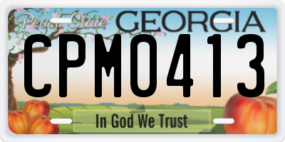 GA license plate CPM0413