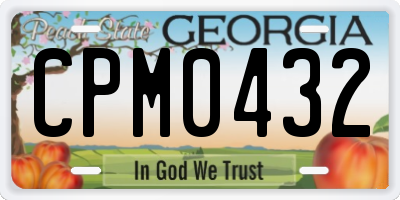 GA license plate CPM0432