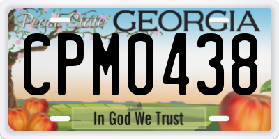 GA license plate CPM0438