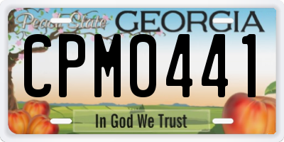 GA license plate CPM0441