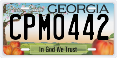 GA license plate CPM0442