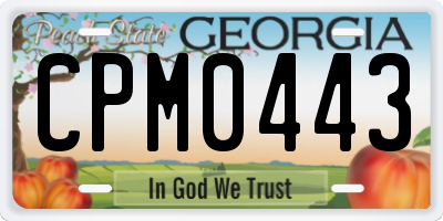 GA license plate CPM0443
