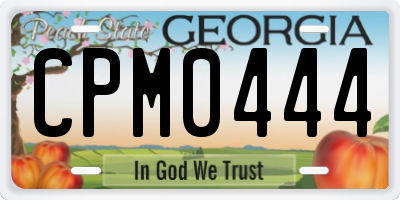 GA license plate CPM0444