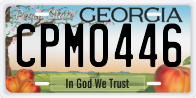GA license plate CPM0446
