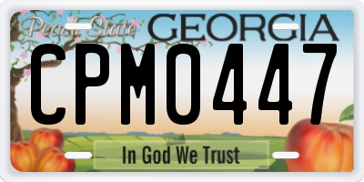 GA license plate CPM0447