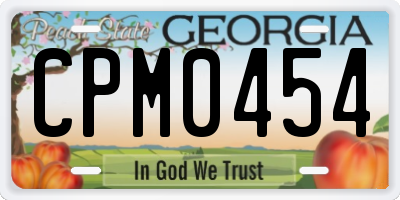 GA license plate CPM0454