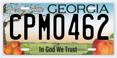 GA license plate CPM0462