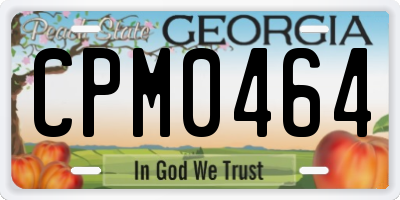 GA license plate CPM0464