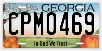 GA license plate CPM0469