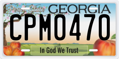 GA license plate CPM0470