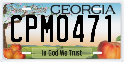 GA license plate CPM0471