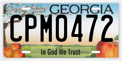 GA license plate CPM0472