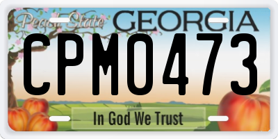 GA license plate CPM0473