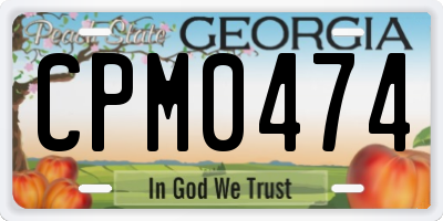 GA license plate CPM0474