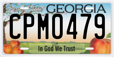GA license plate CPM0479