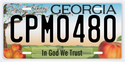 GA license plate CPM0480