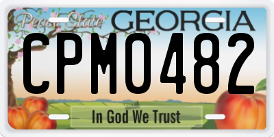 GA license plate CPM0482
