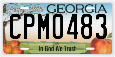 GA license plate CPM0483