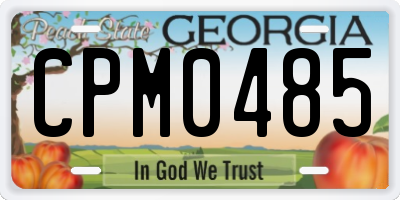 GA license plate CPM0485