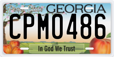 GA license plate CPM0486