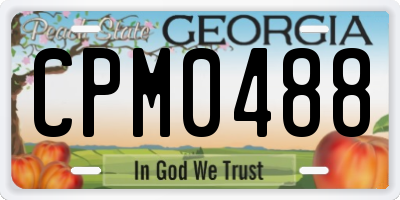GA license plate CPM0488