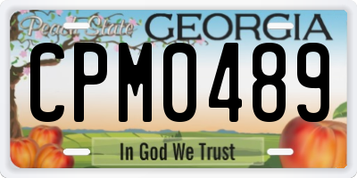 GA license plate CPM0489