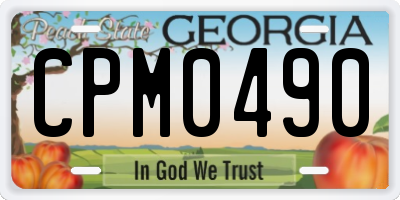 GA license plate CPM0490
