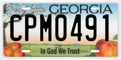 GA license plate CPM0491