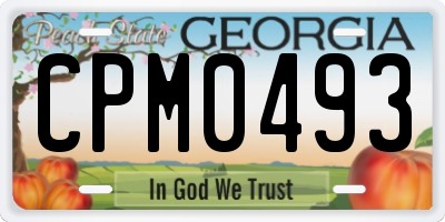 GA license plate CPM0493