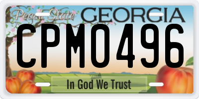GA license plate CPM0496