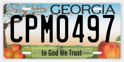 GA license plate CPM0497