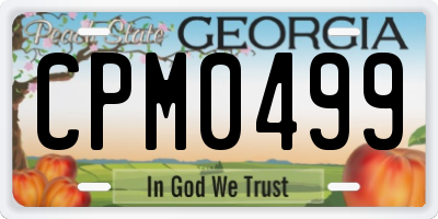 GA license plate CPM0499
