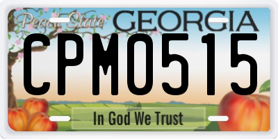 GA license plate CPM0515