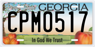 GA license plate CPM0517