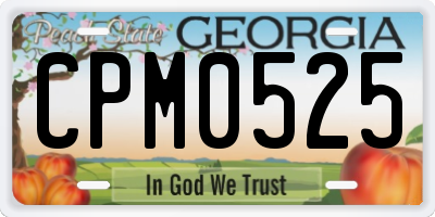 GA license plate CPM0525