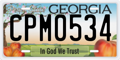 GA license plate CPM0534