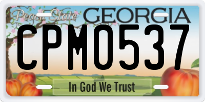 GA license plate CPM0537