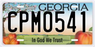 GA license plate CPM0541