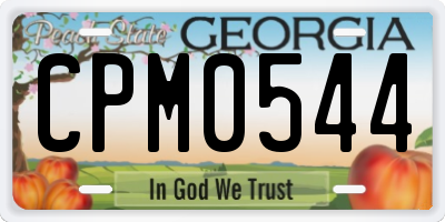 GA license plate CPM0544